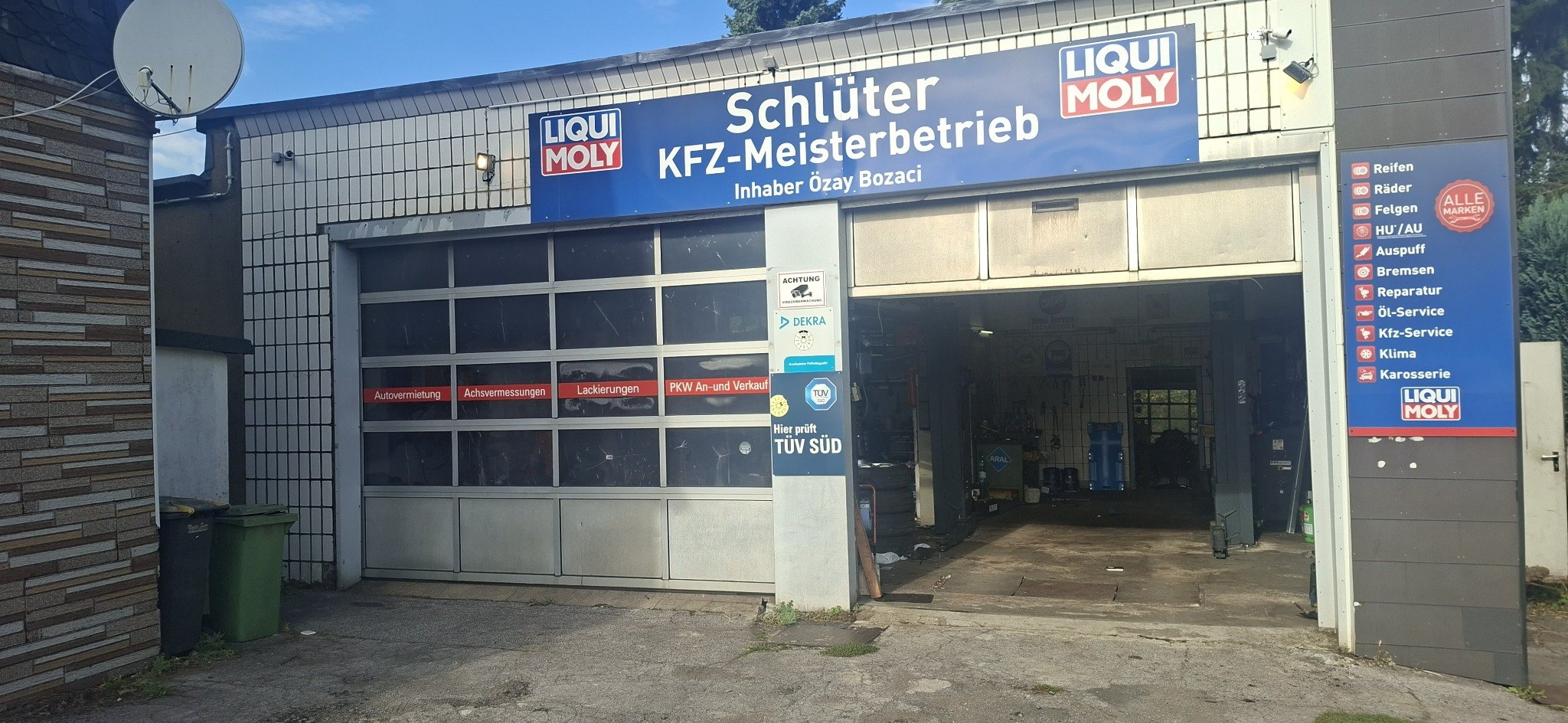 Außenansicht des Kfz-Meisterbetriebs Schlüter in Remscheid
